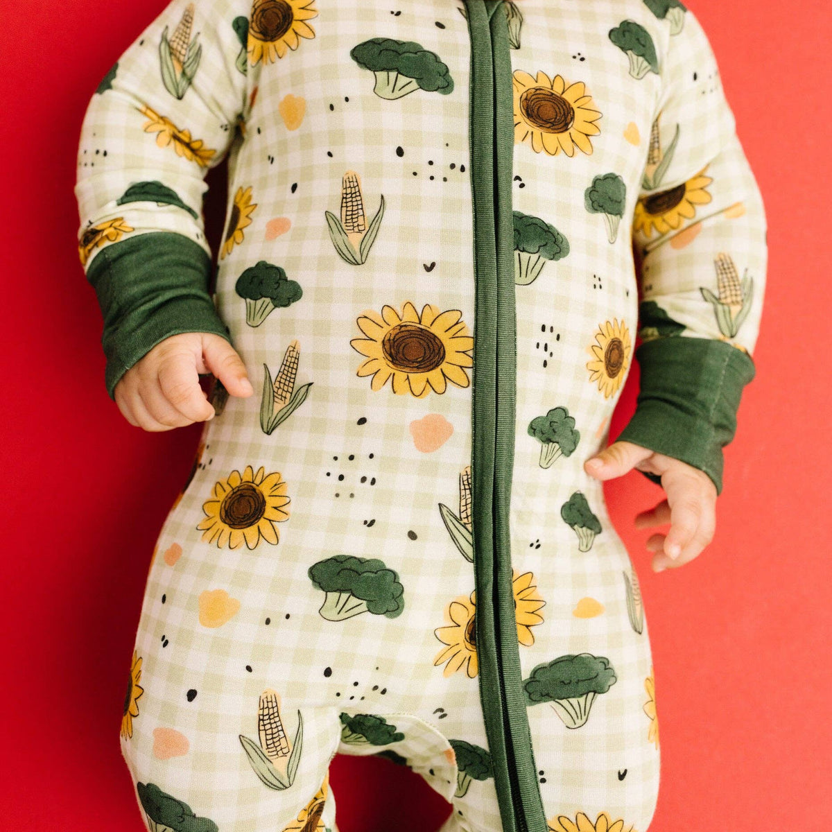 Little One Shop - Country Picnic Bamboo Sleeper - Baby Dill