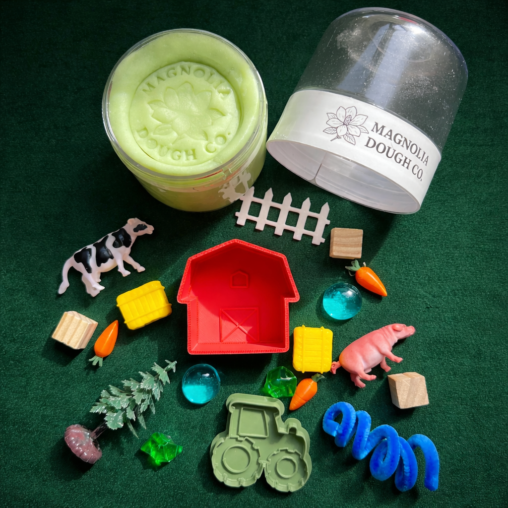 Sensory Play Dough Jar | Farm Theme Play