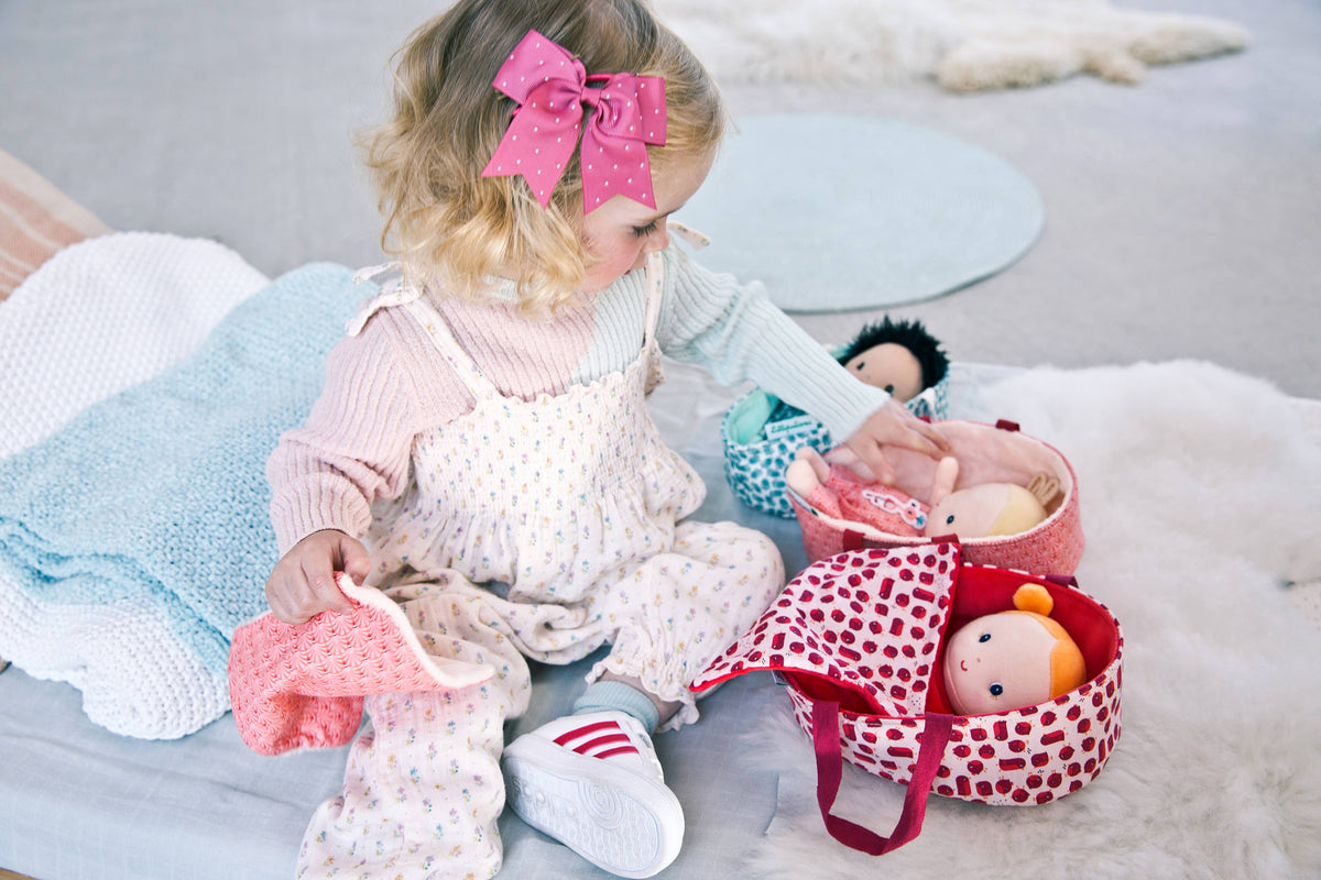 Janod - Anais Baby  | Doll & Carrier | Pretend Play | 12 Months+ - Baby Dill