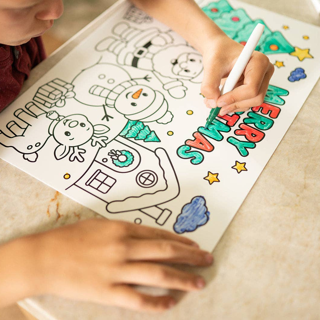 Christmas Reusable Silicone Coloring Mat