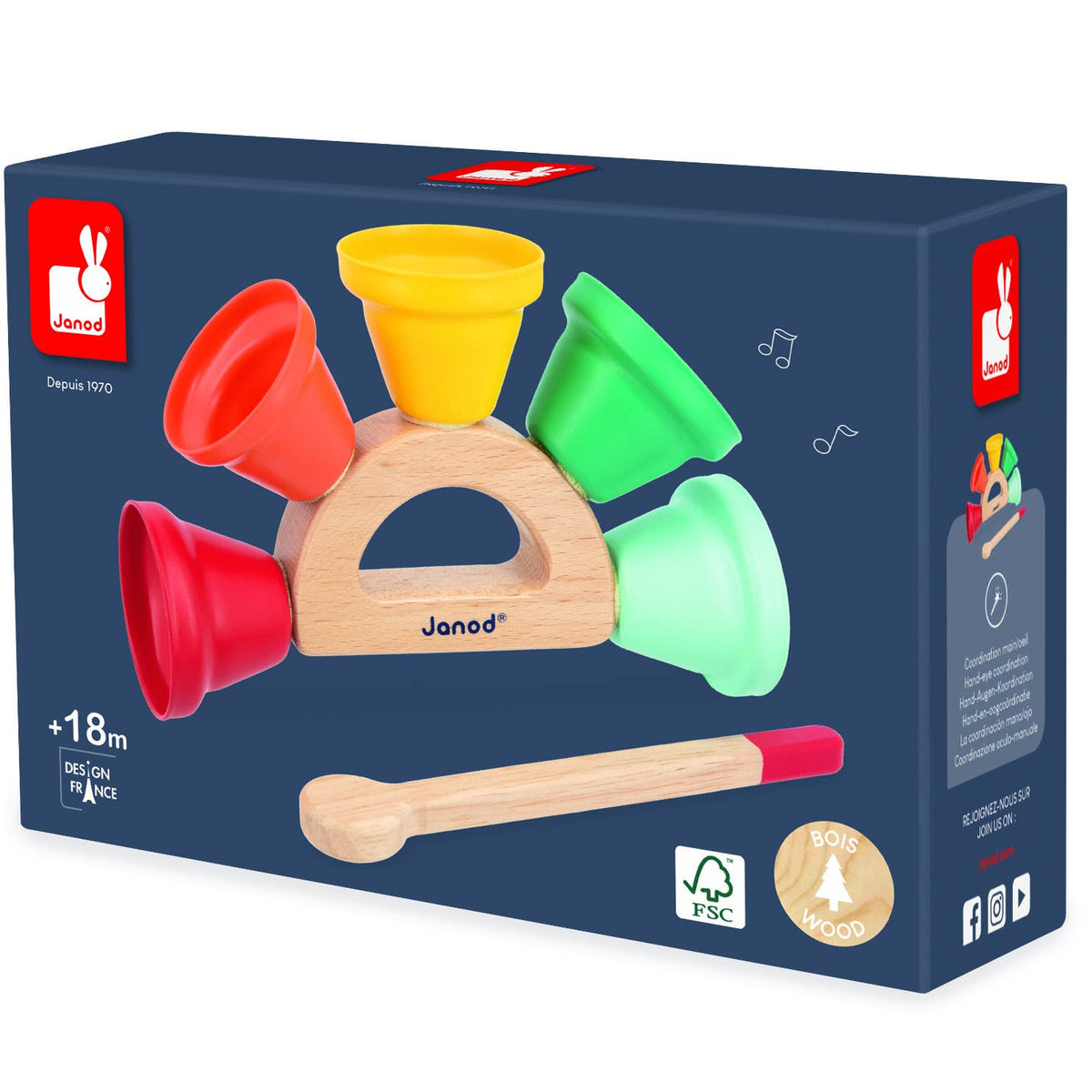 Janod - Gioia | Bells | Musical toy | Early learning | 18 months+ - Baby Dill