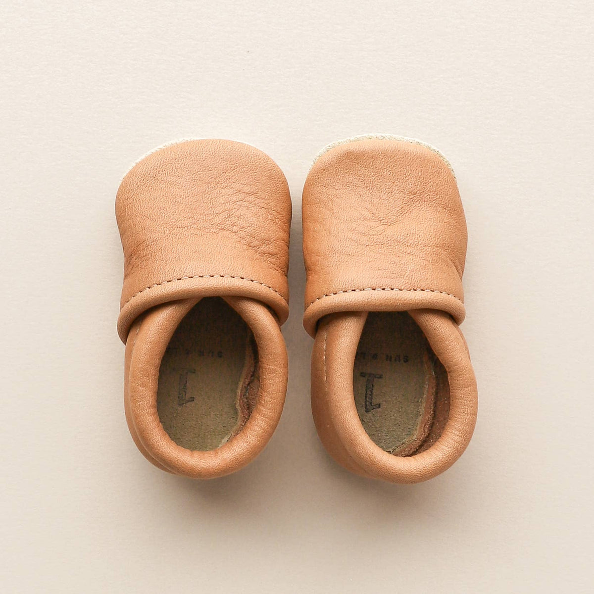 Sun & Lace - Gender Neutral Baby Shoes in Caramel | Slip-on Moccs - Baby Dill