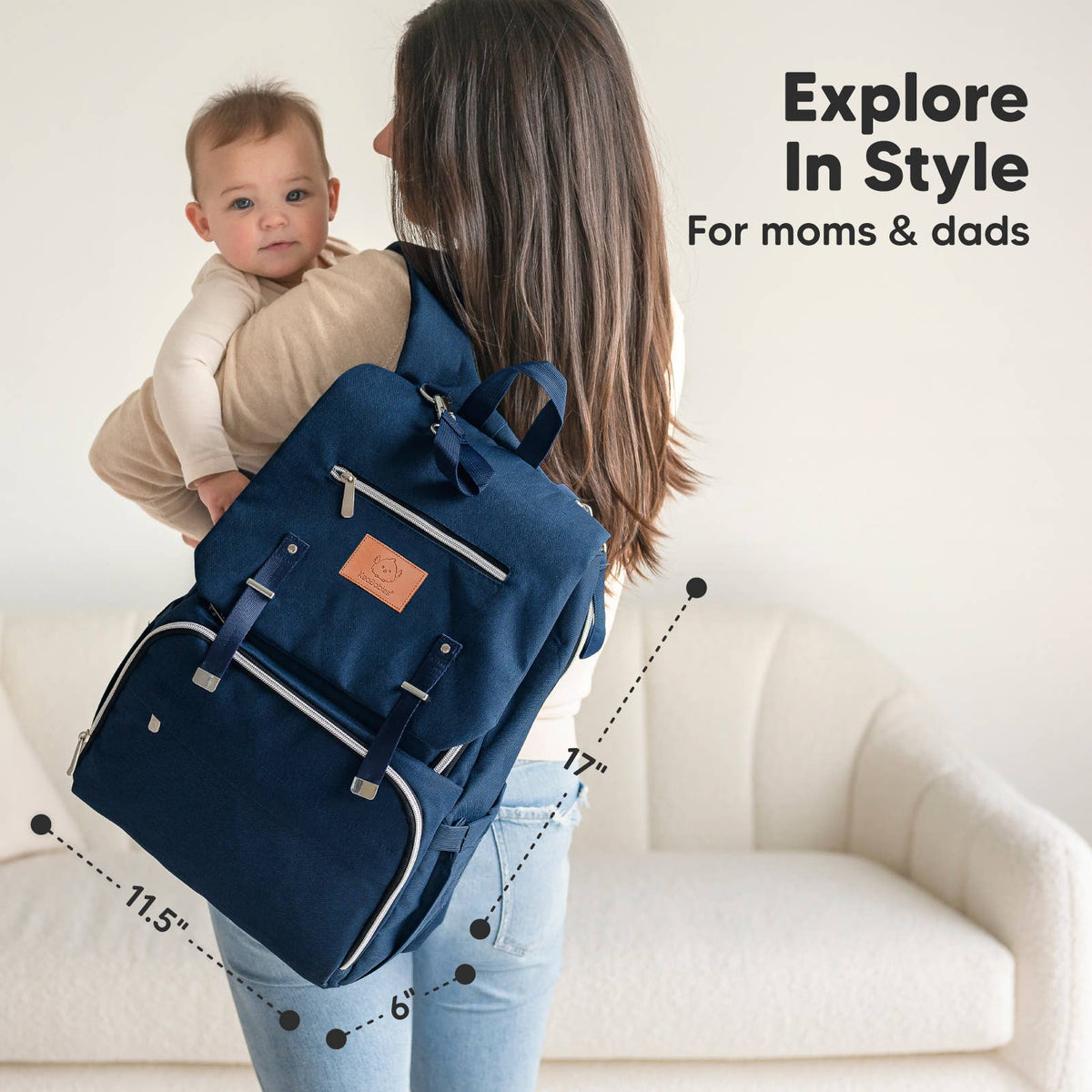 Explorer Diaper Bag Backpack Stroller Straps