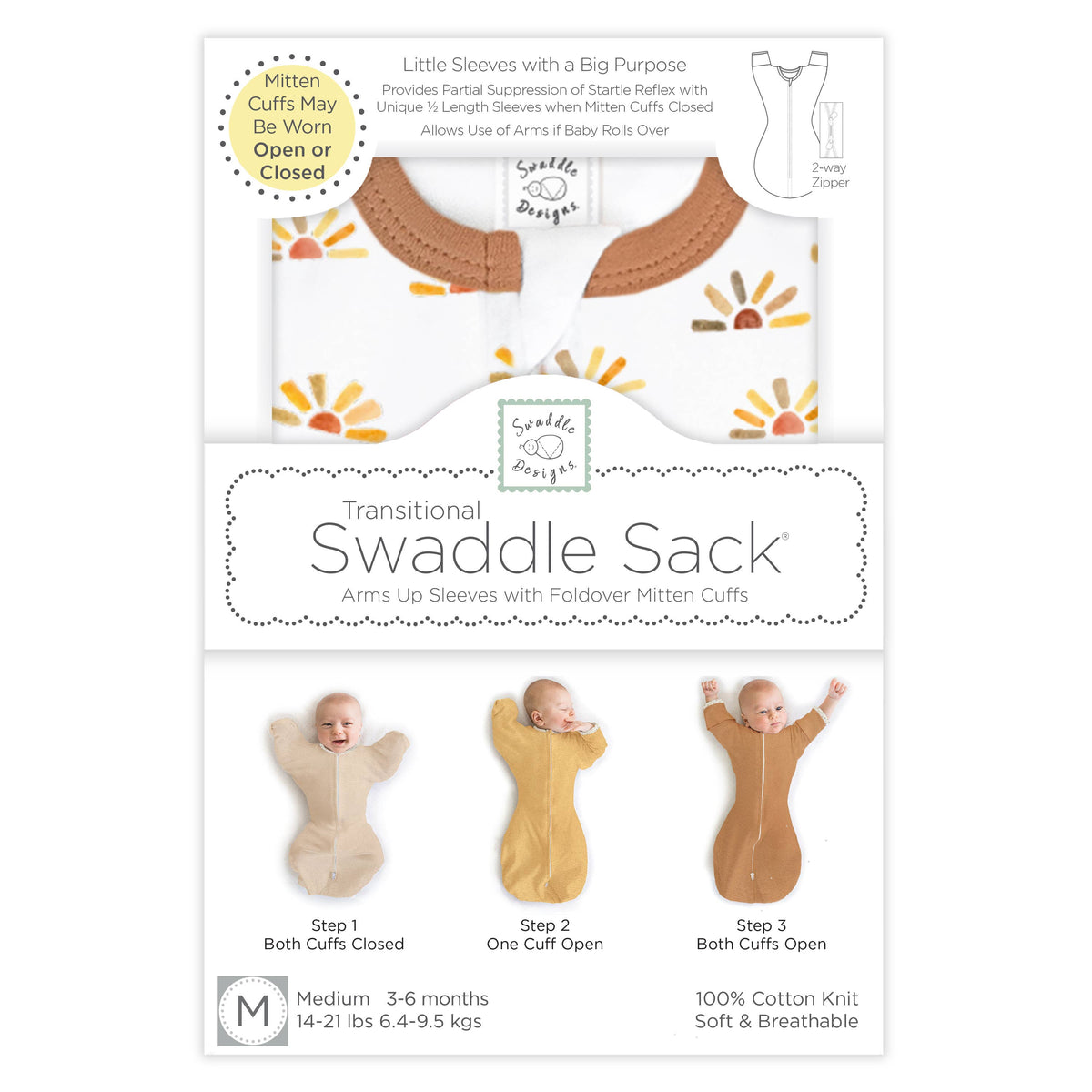 Transitional Swaddle Sack, Watercolor Sunny Days