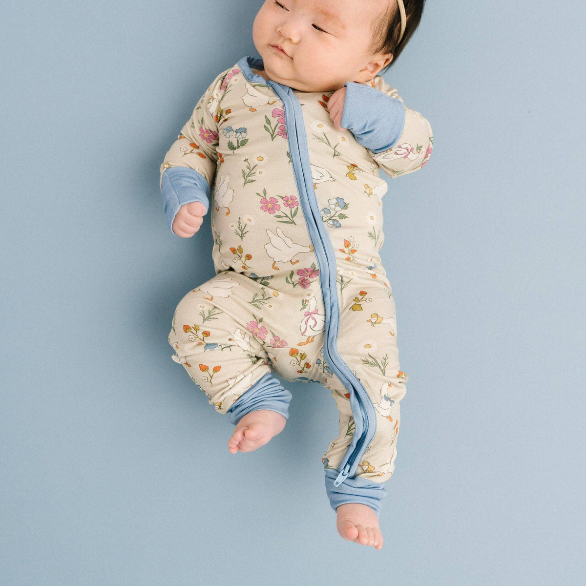 Little One Shop - Garden Goose Bamboo Sleeper - Baby Dill
