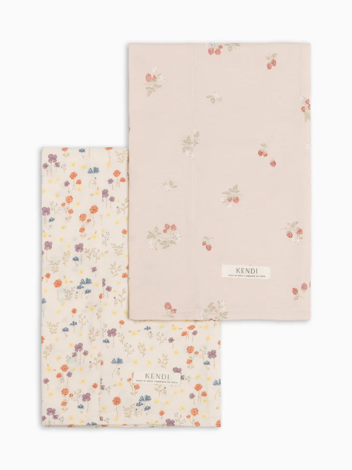 2-Pack Organic Cotton Burp Cloth Set
