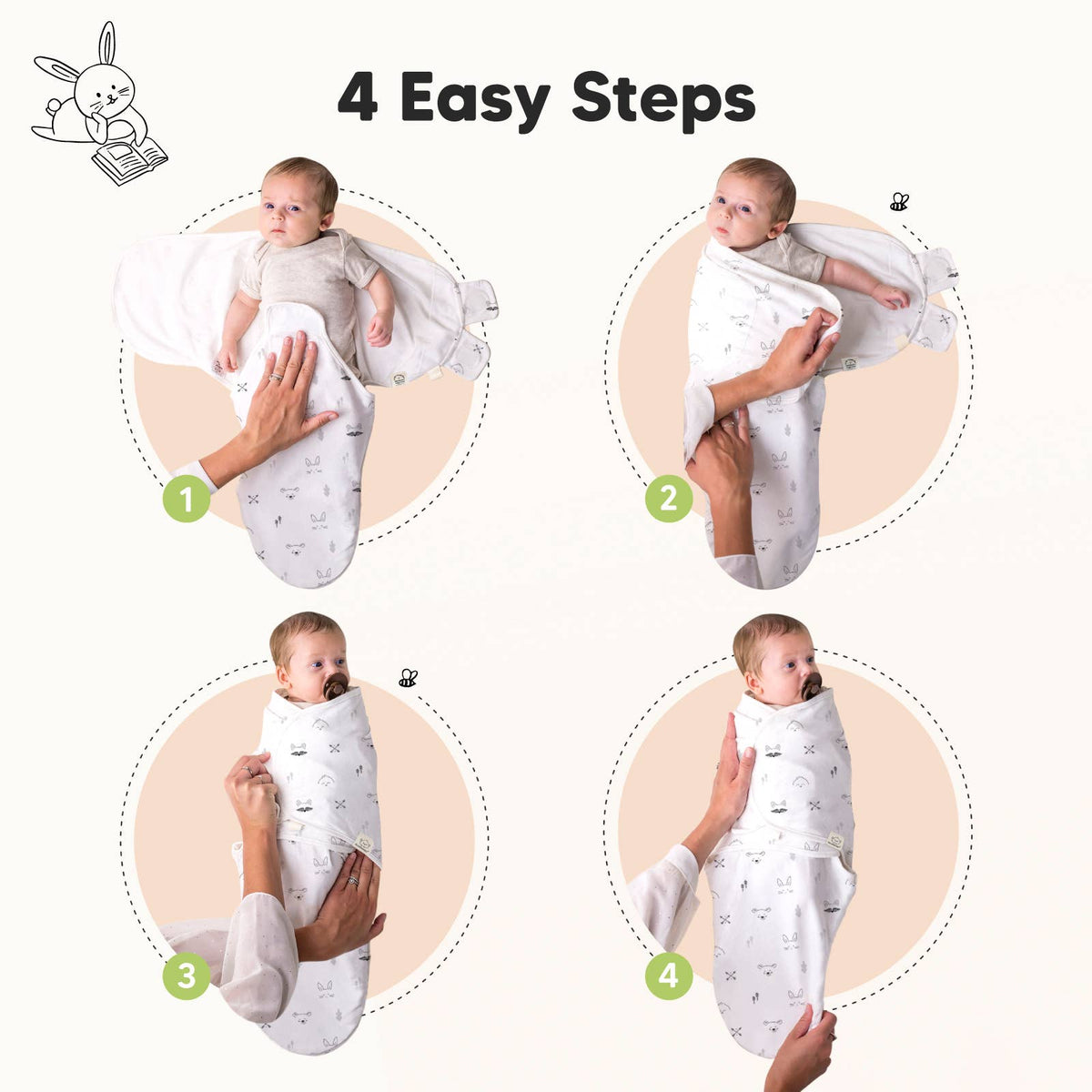 3pk Soothe Baby Swaddles 0-3 Months Sleep Sack for Newborns