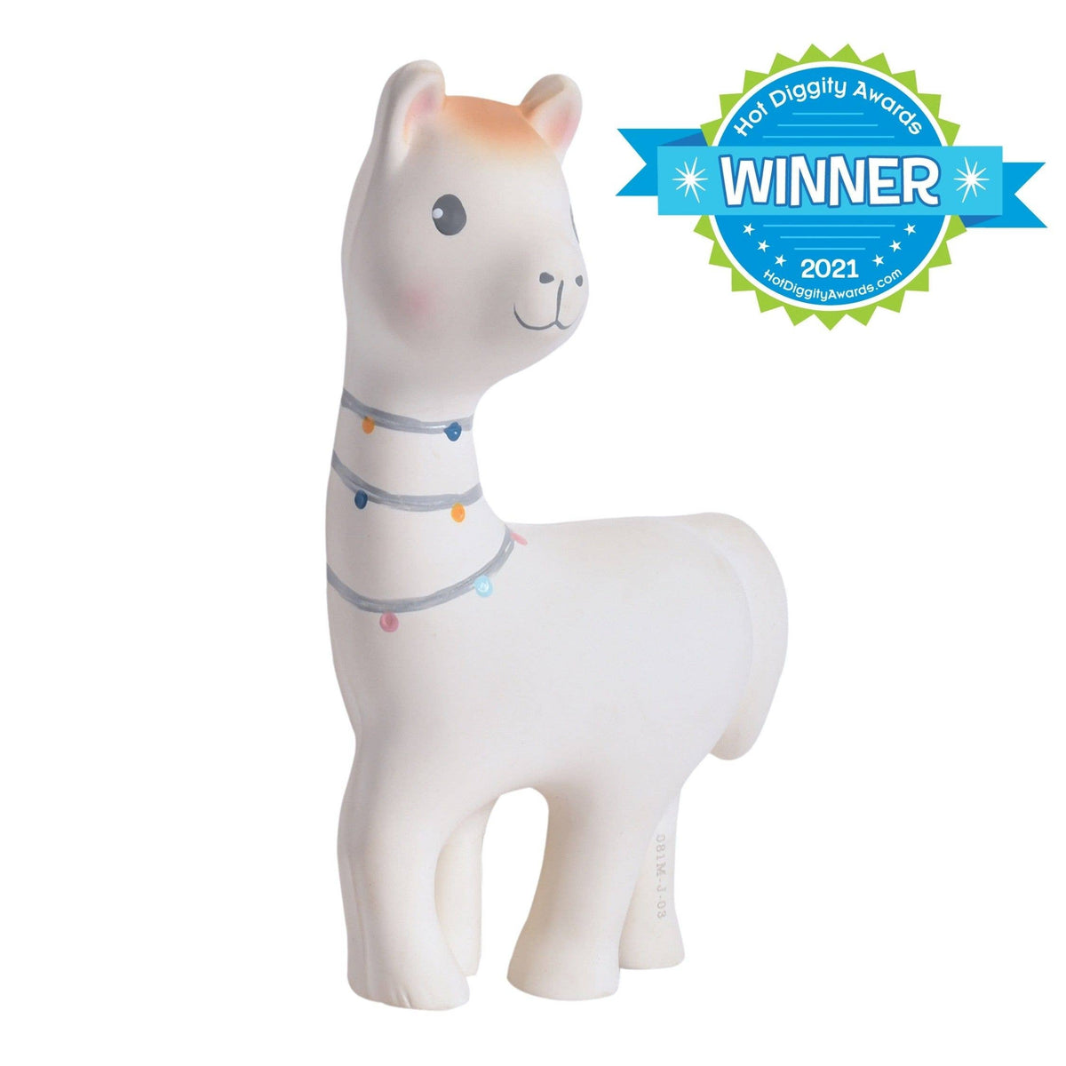 Lilith the Llama Organic Natural Rubber Teether Toy - Baby Dill