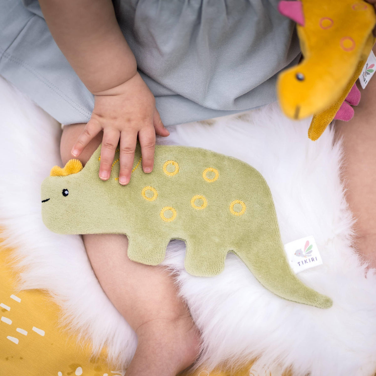 Triceratops Organic Fabric with Crinkle