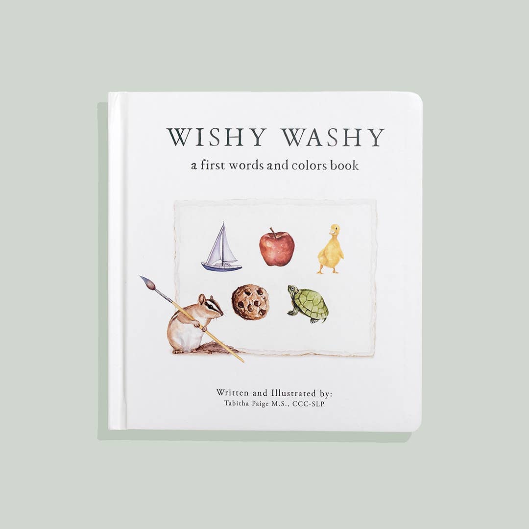 Wishy Washy: A Board Book of First Words and Colors - Baby Dill