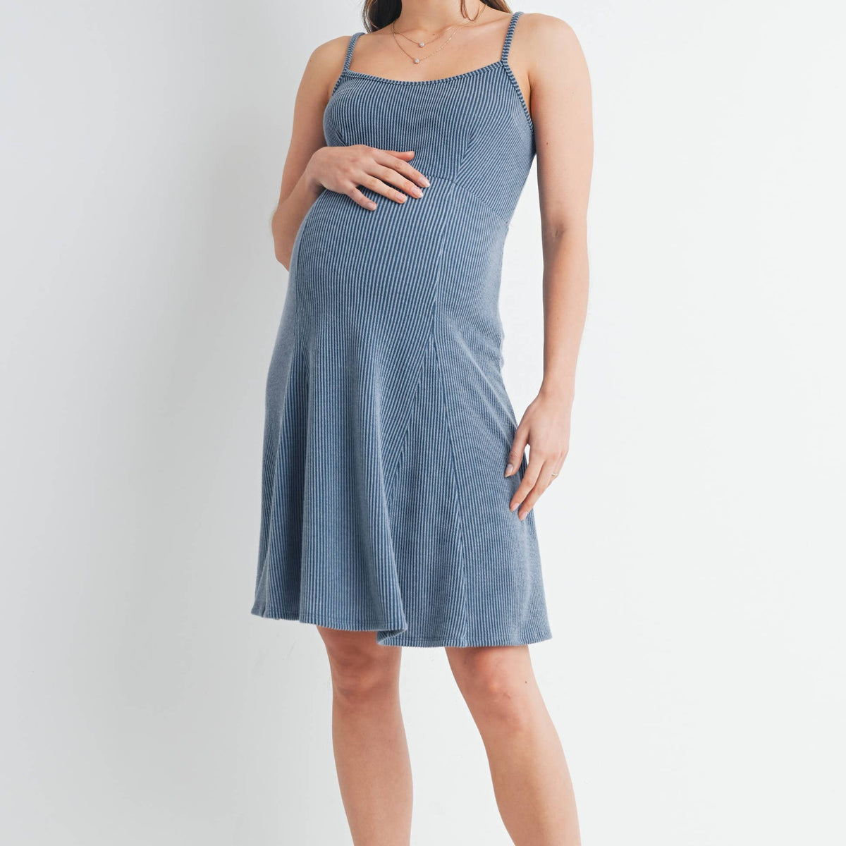 Maternity Ribbed Skater Dress
