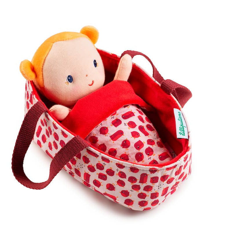 Janod - Agathe Baby | Doll & Carrier | Pretend Play | 12 Months+ - Baby Dill