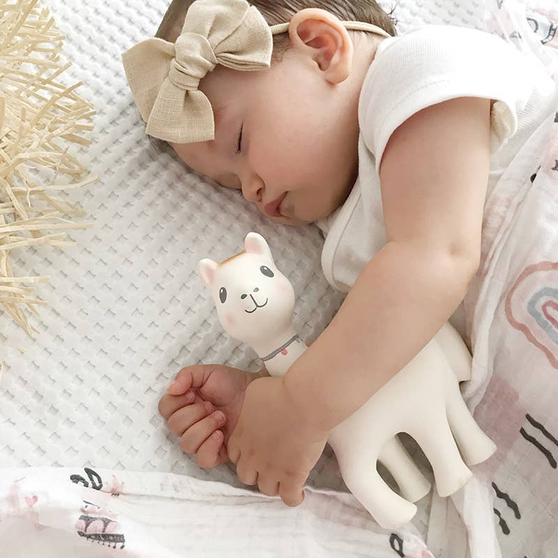 Lilith the Llama Organic Natural Rubber Teether Toy - Baby Dill