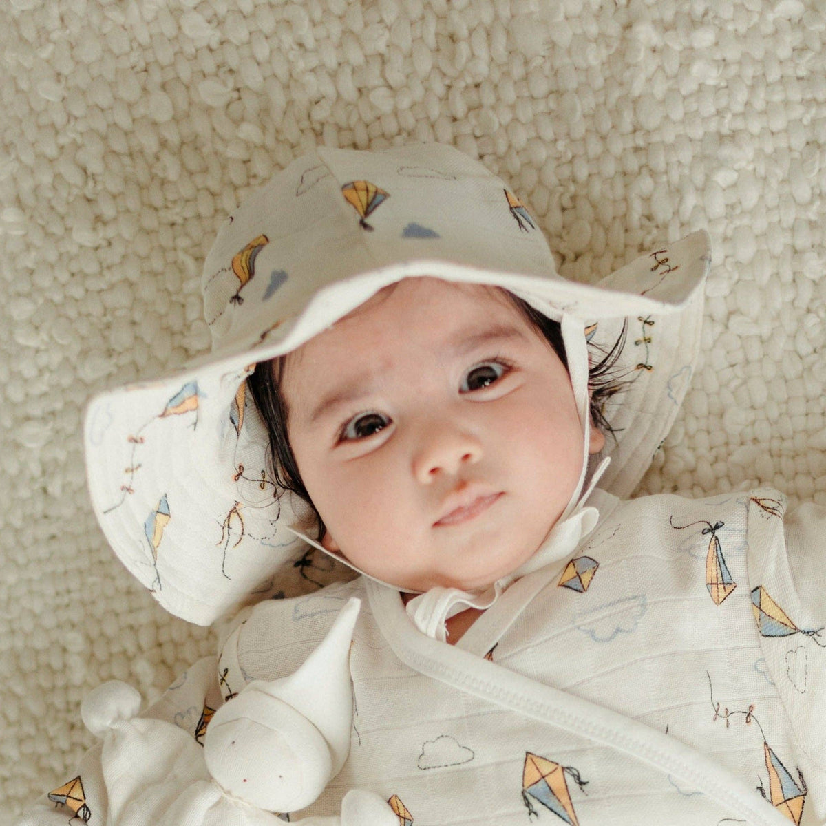 Organic Cotton Muslin Sunhat - Baby Dill