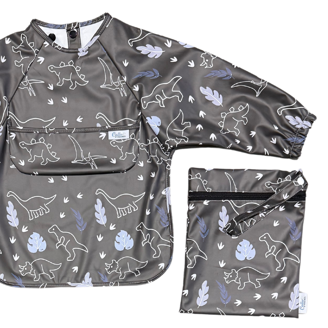 Long Sleeve Bib - Dinos