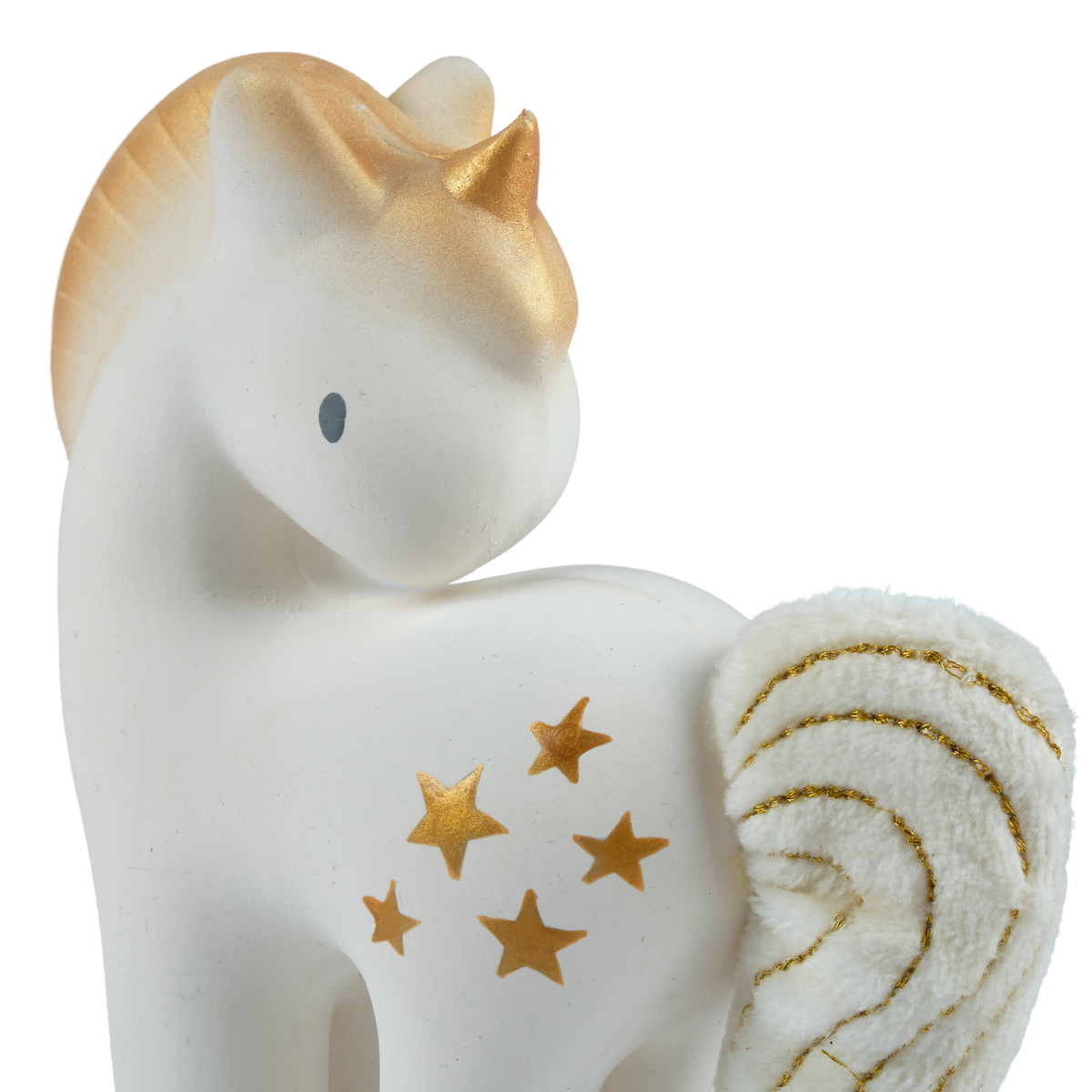 Shining Stars Unicorn Natural Rubber Teether w Crinkle Tail
