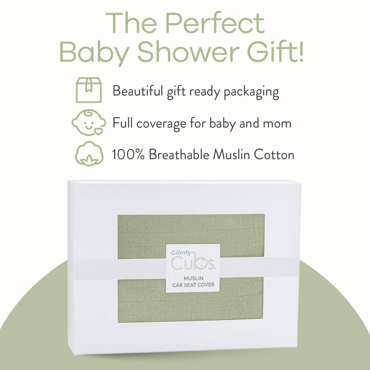 Baby Car Seat Cover - Cotton/Muslin