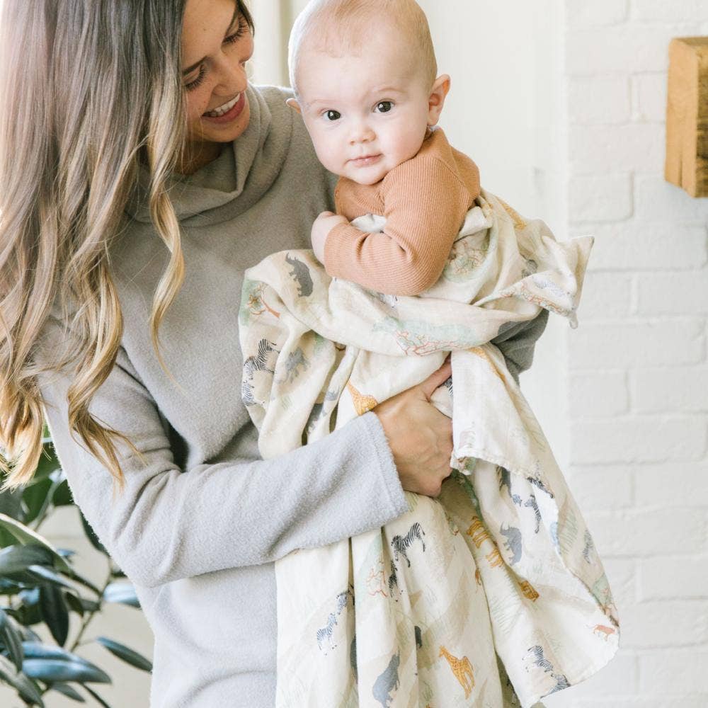 Bamboo Muslin Rayon Swaddle - Baby Dill