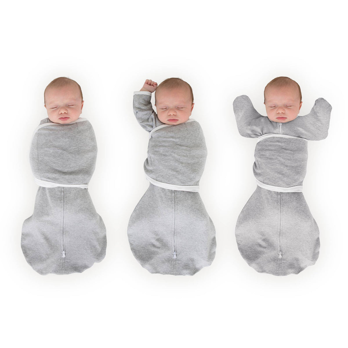SwaddleDesigns - Organic Omni Swaddle Sack, Heathered Gray