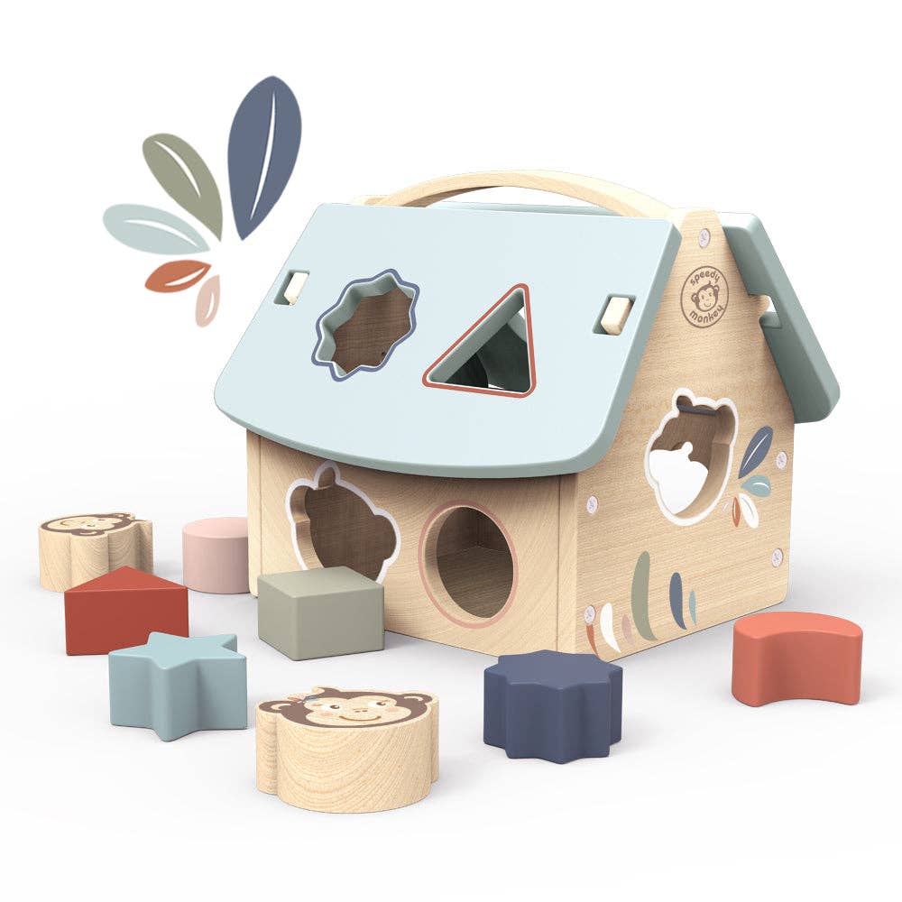 Wood House Shape Sorter - Baby Dill