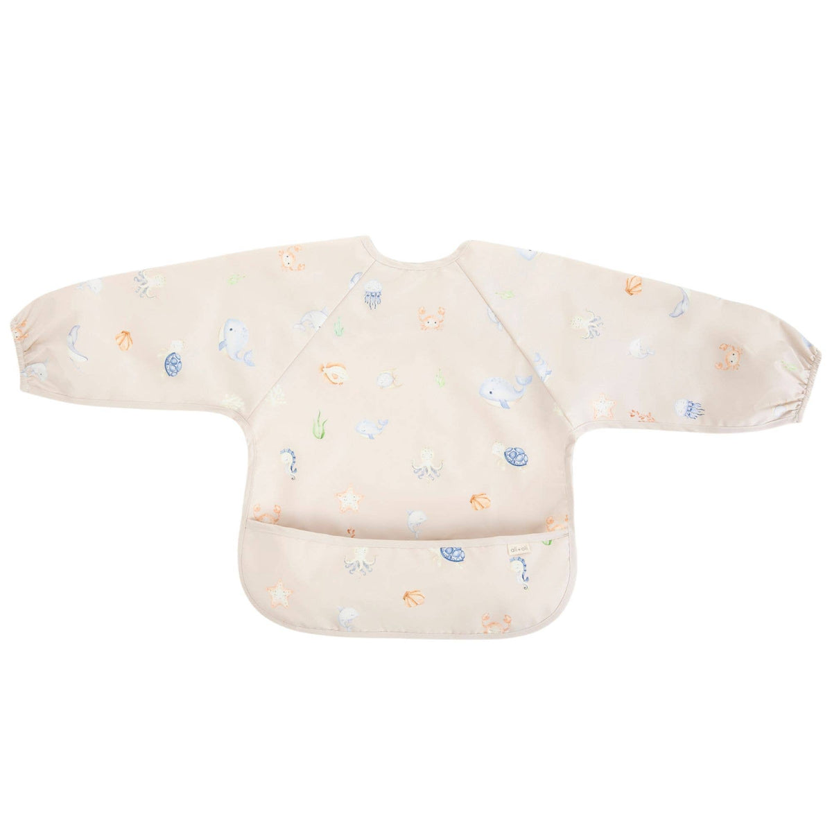 Ali+Oli - Smock Bib for Baby & Toddler Long Sleeve (Undersea) - Baby Dill