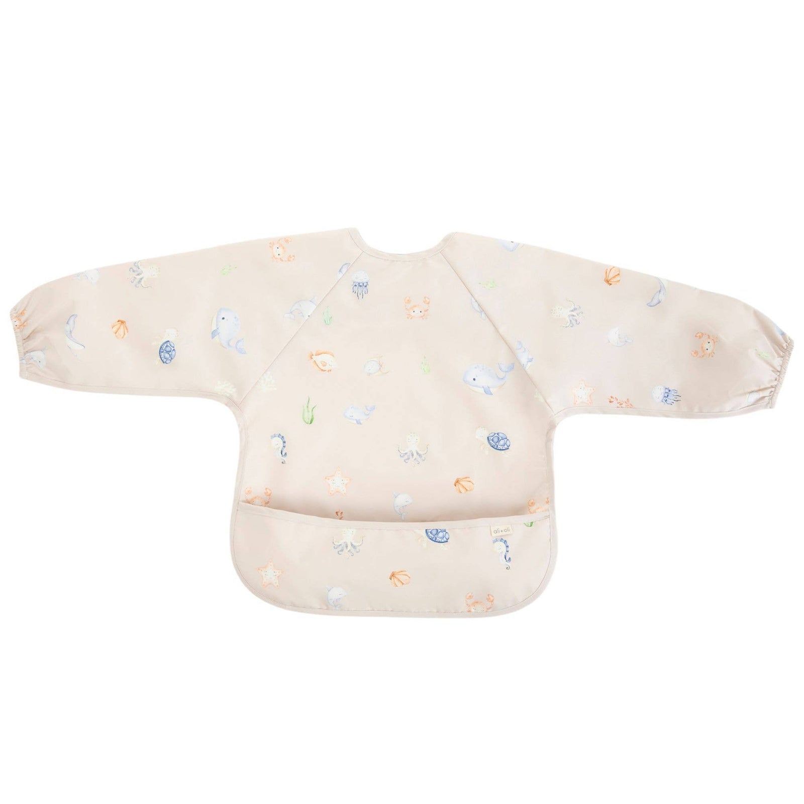 Ali+Oli - Smock Bib for Baby & Toddler Long Sleeve (Undersea) - Baby Dill