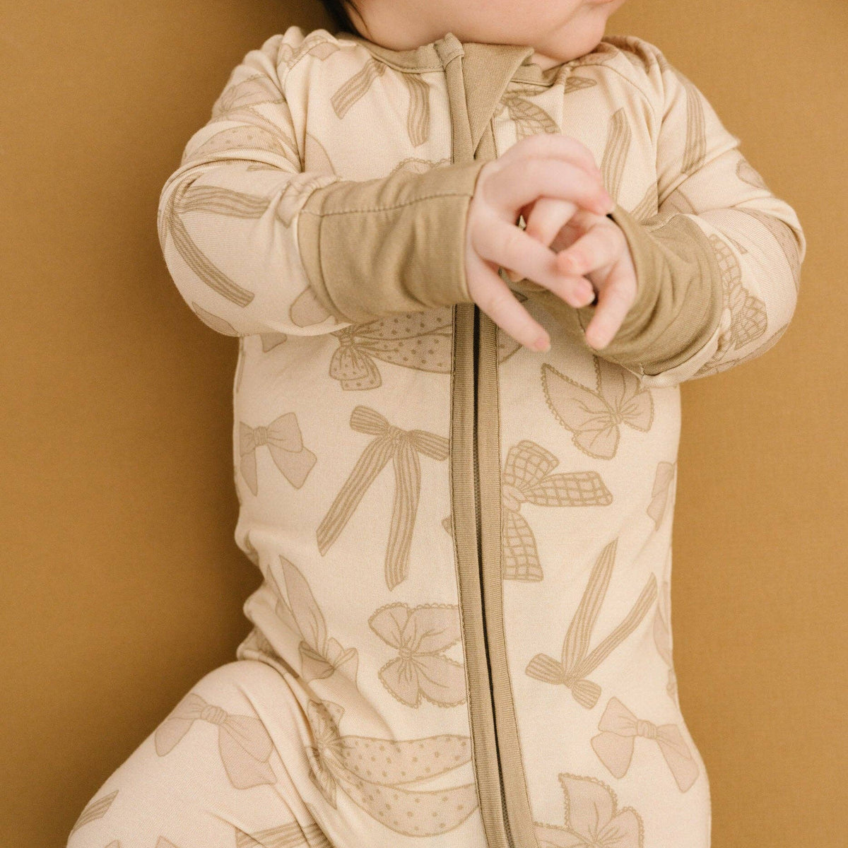 Neutral Bows Double Zip Bamboo Sleeper