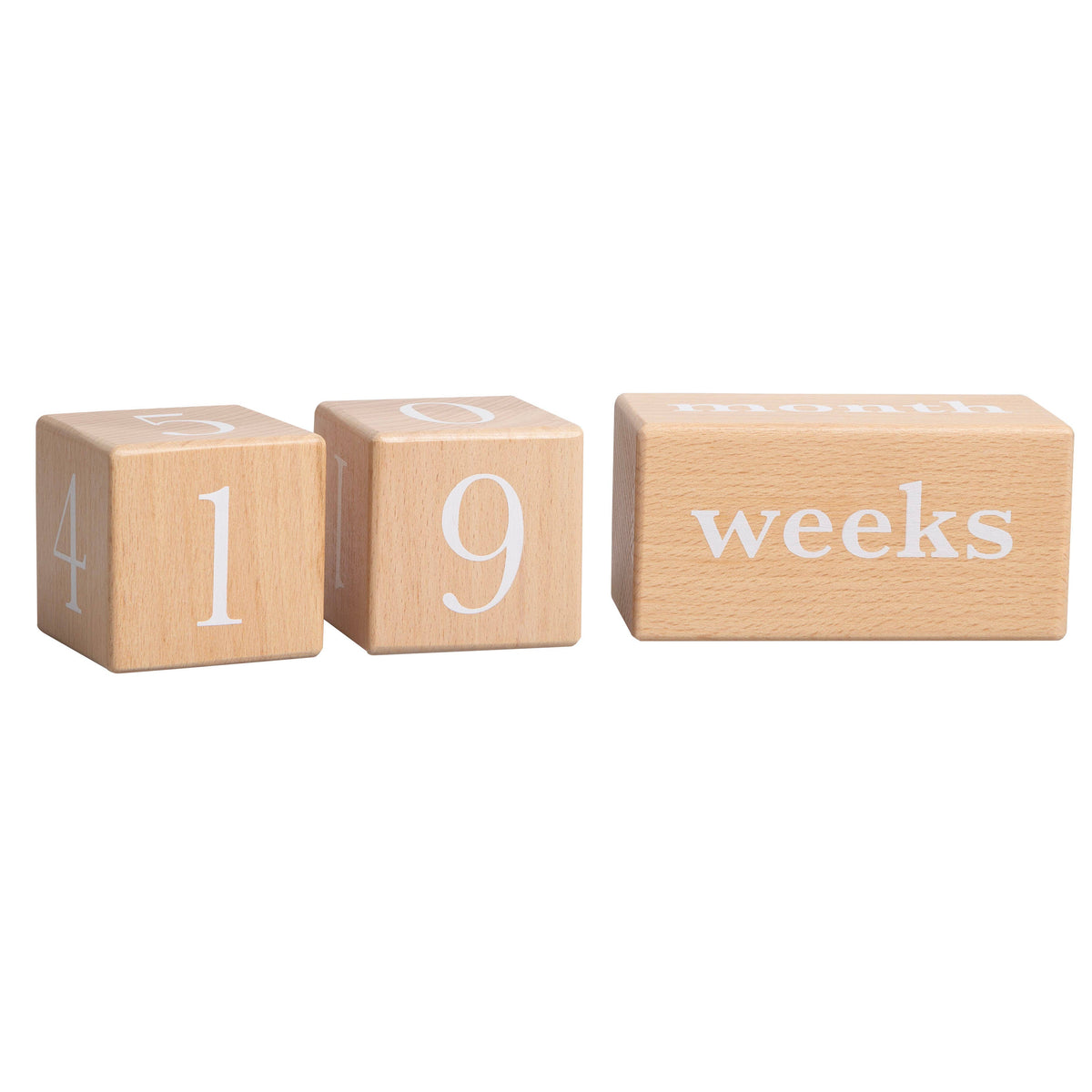 Pearhead - Natural Wooden Milestone Blocks Photo Prop - Baby Dill
