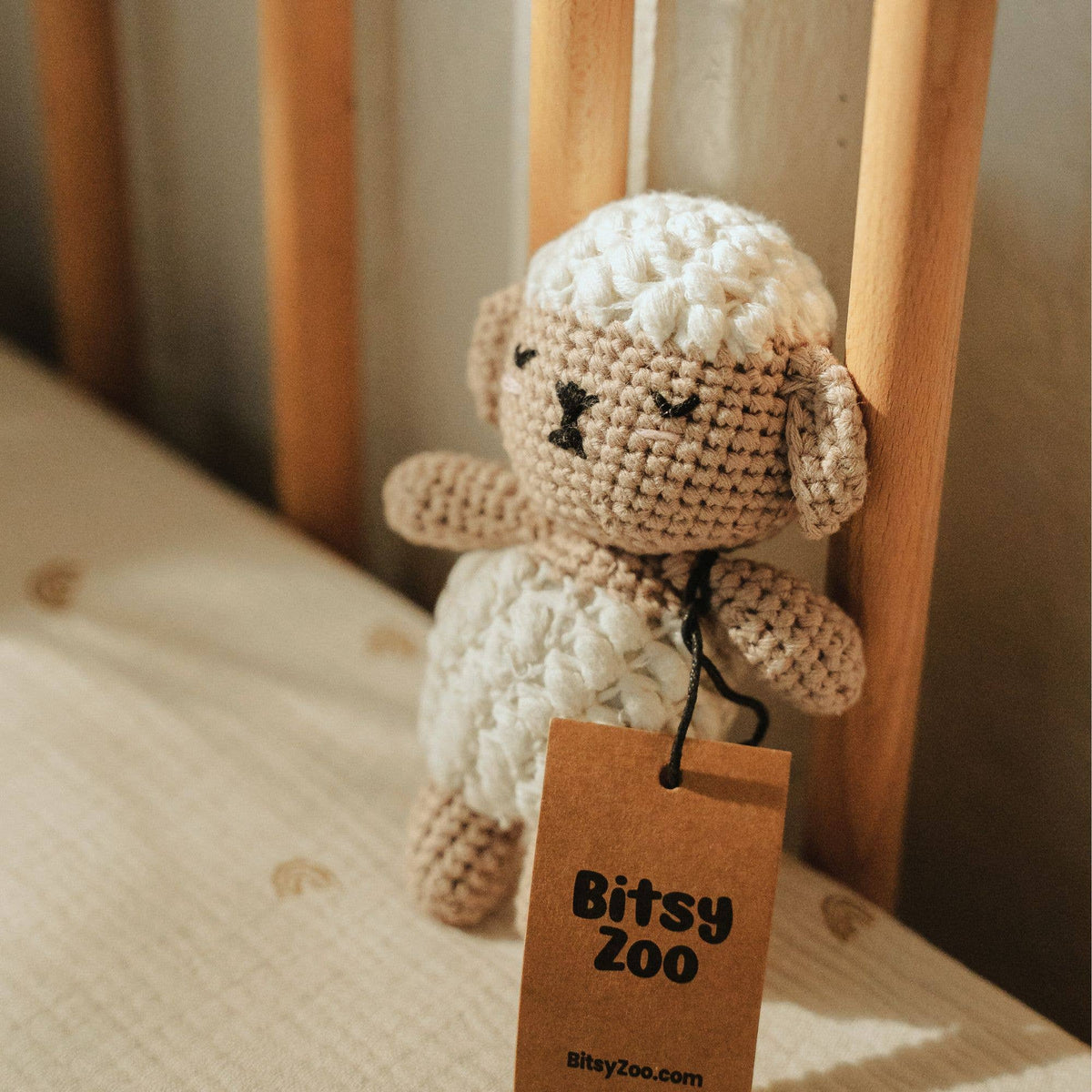 Sophie the Sleepy Sheepy Crochet Rattle - Baby Dill