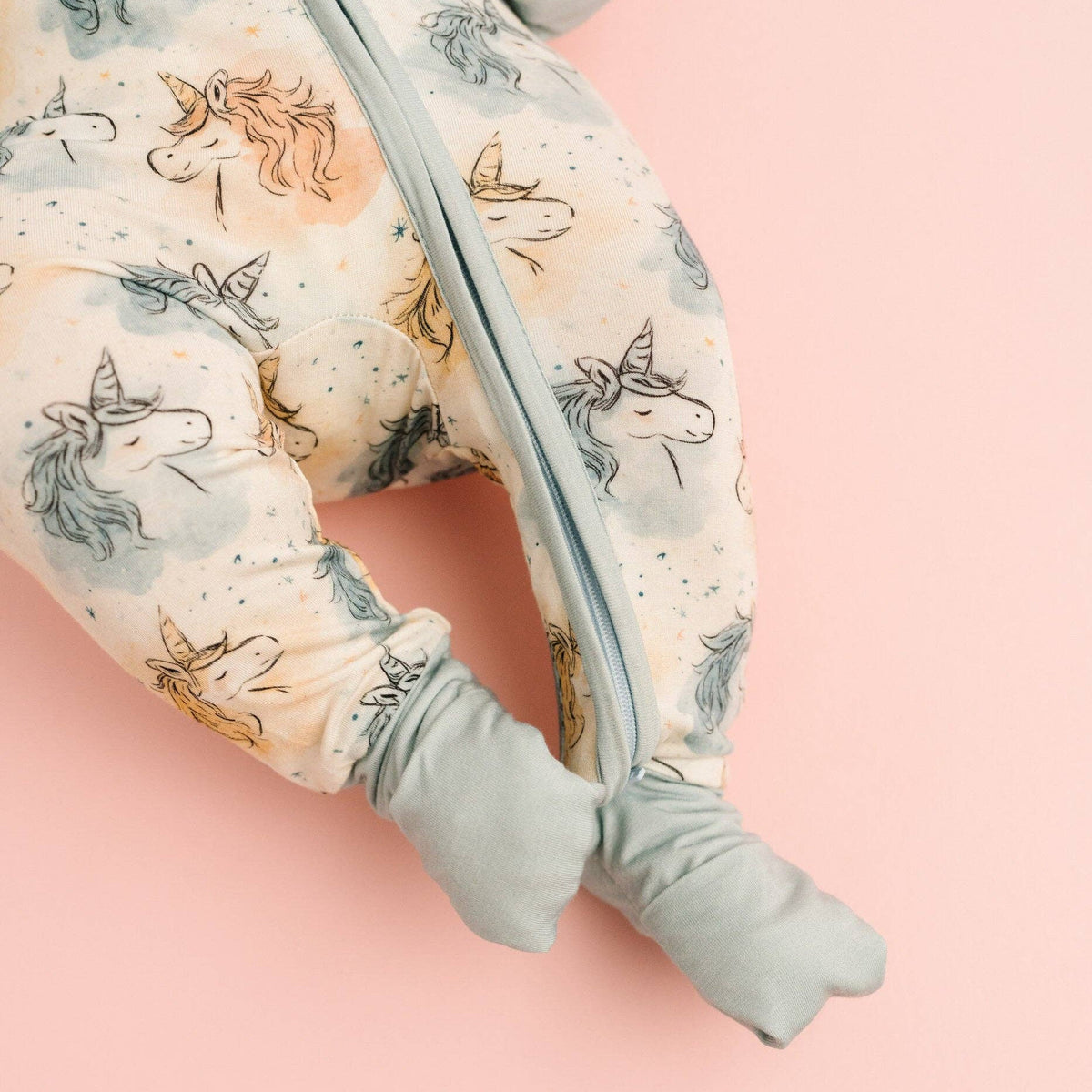Little One Shop - Stardust Unicorn Bamboo Sleeper - Baby Dill