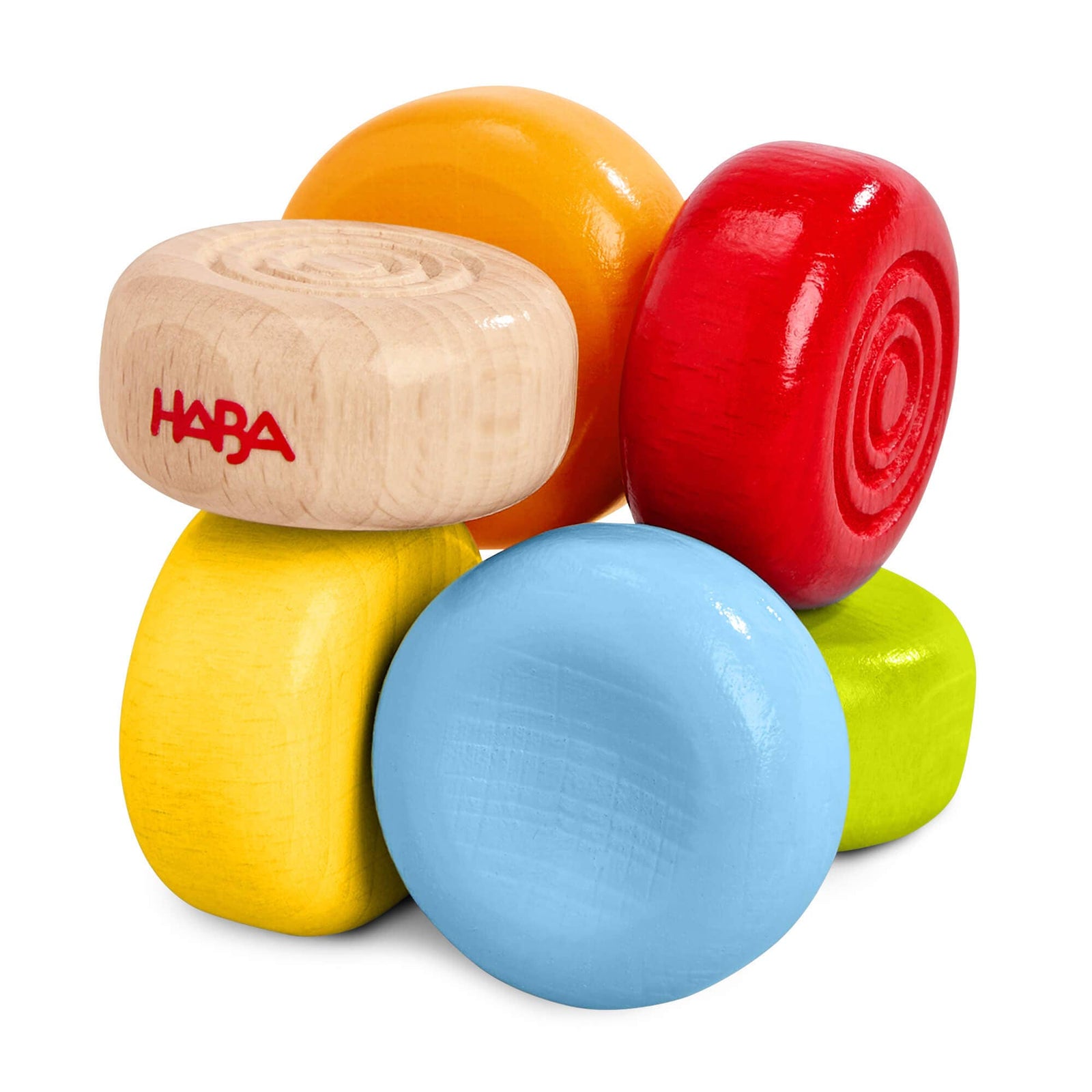 HABA USA - Color Drops Wooden Grasping and Teething Toy - Baby Dill