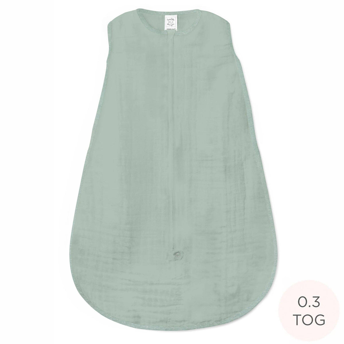 SwaddleDesigns - Muslin Non-Weighted zzZipMe Sack - Jadeite