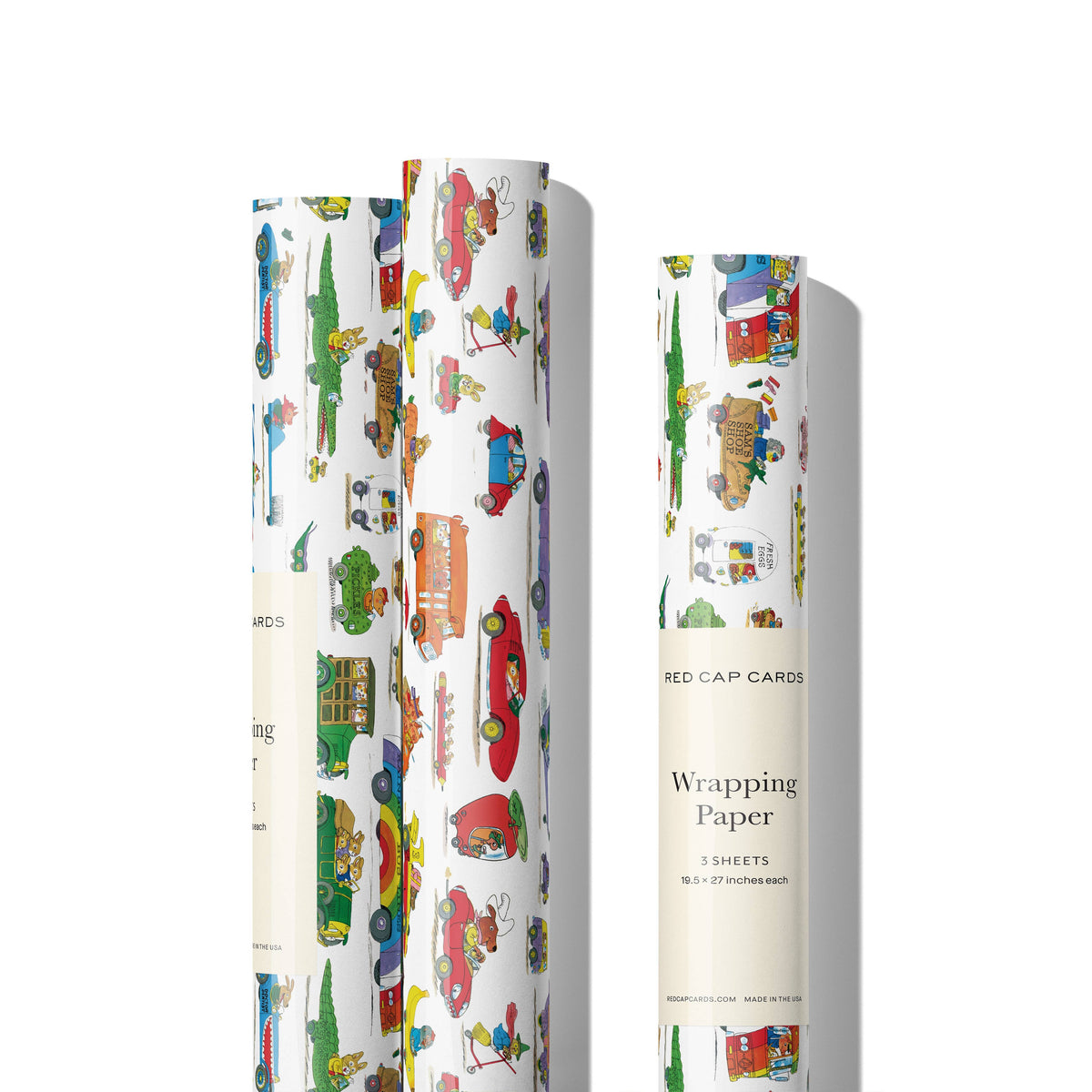 Richard Scarry Busytown Cars Wrapping Paper