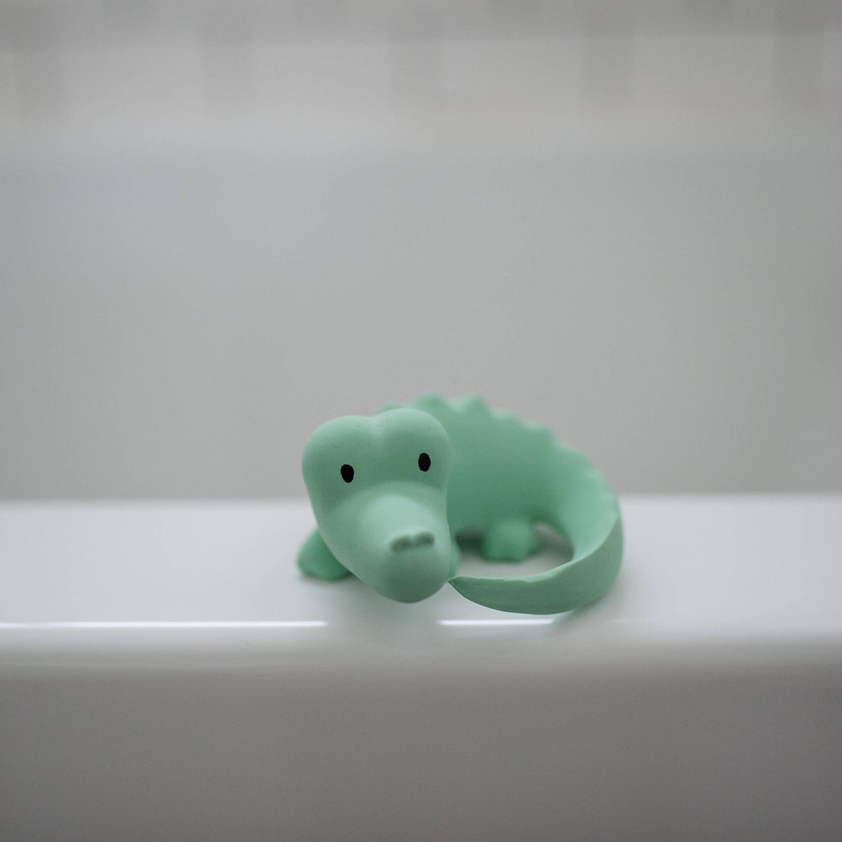 Crocodile Natural Organic Rubber Teether, Rattle &amp; Bath Toy