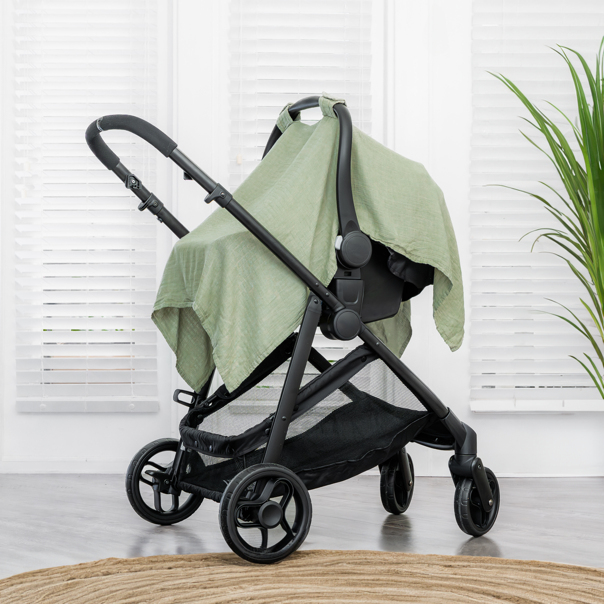 Baby Car Seat Cover - Cotton/Muslin
