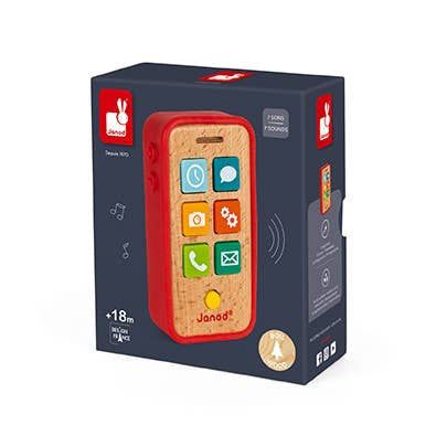 Wood Toy Telephone with Sounds