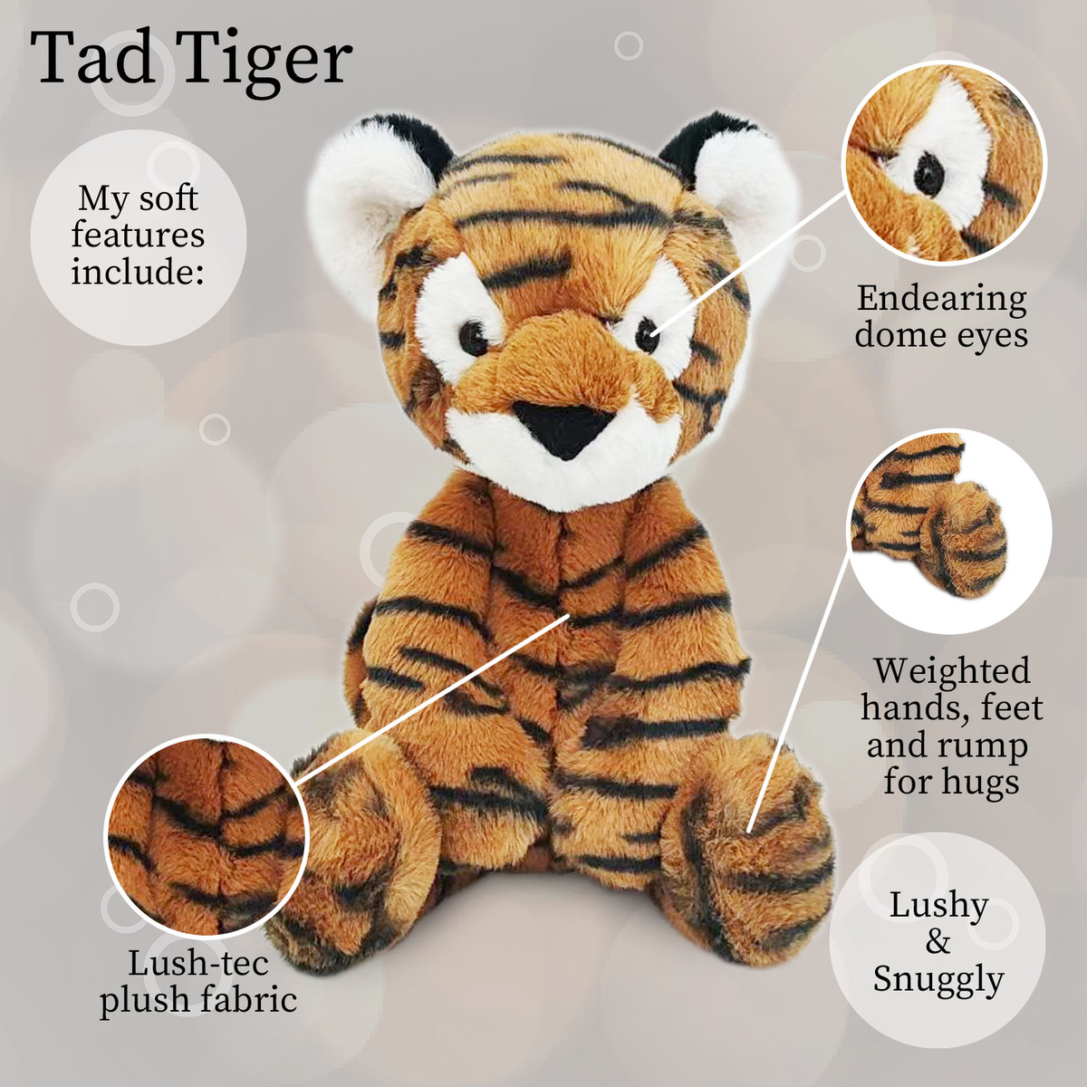 Lushee Tad Tiger Plushie