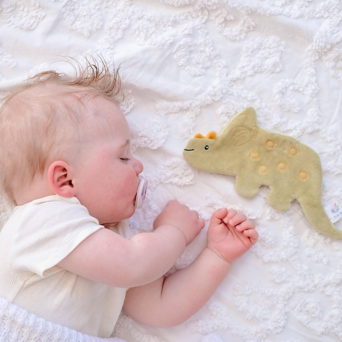 Triceratops Organic Fabric with Crinkle
