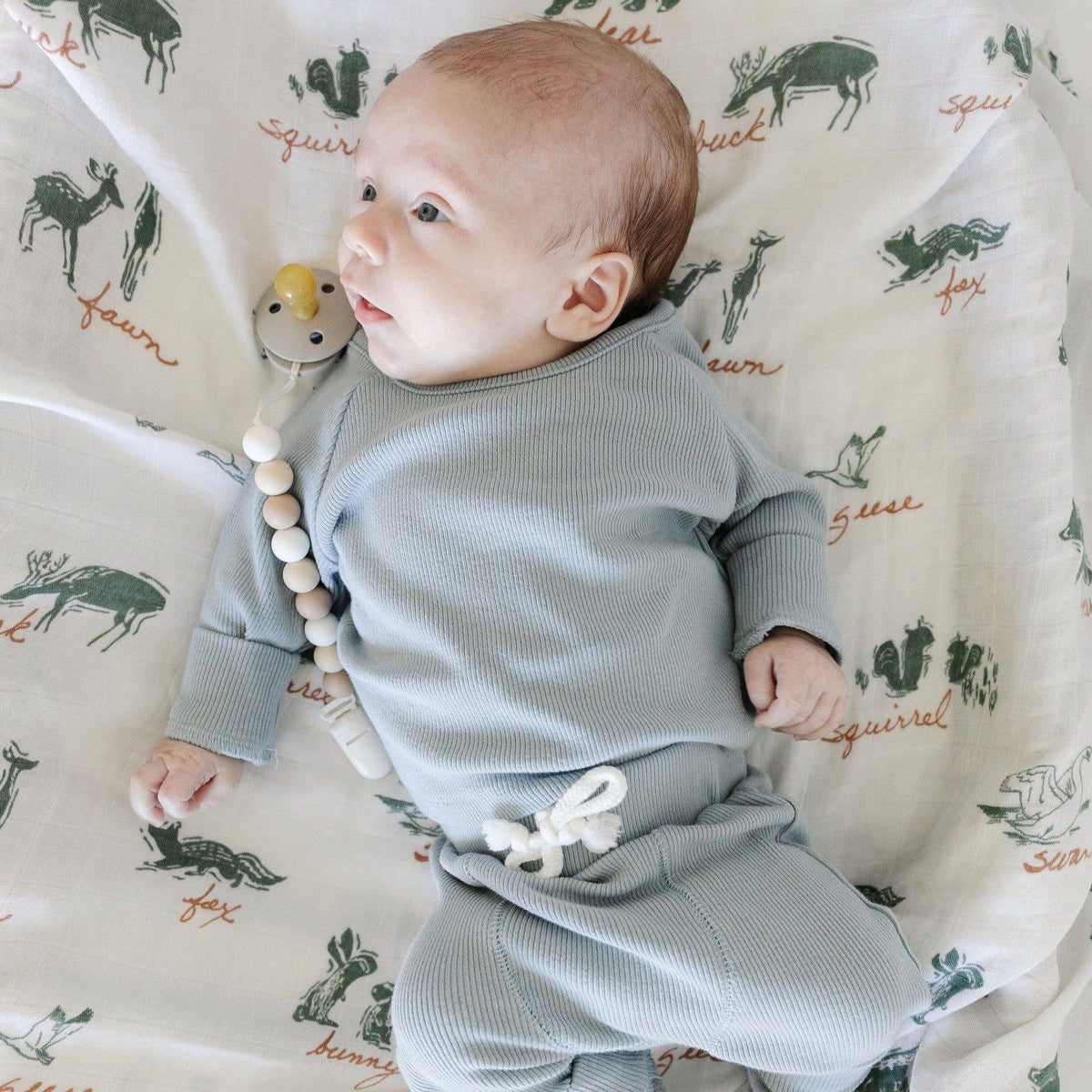 Bamboo Muslin Rayon Swaddle - Baby Dill
