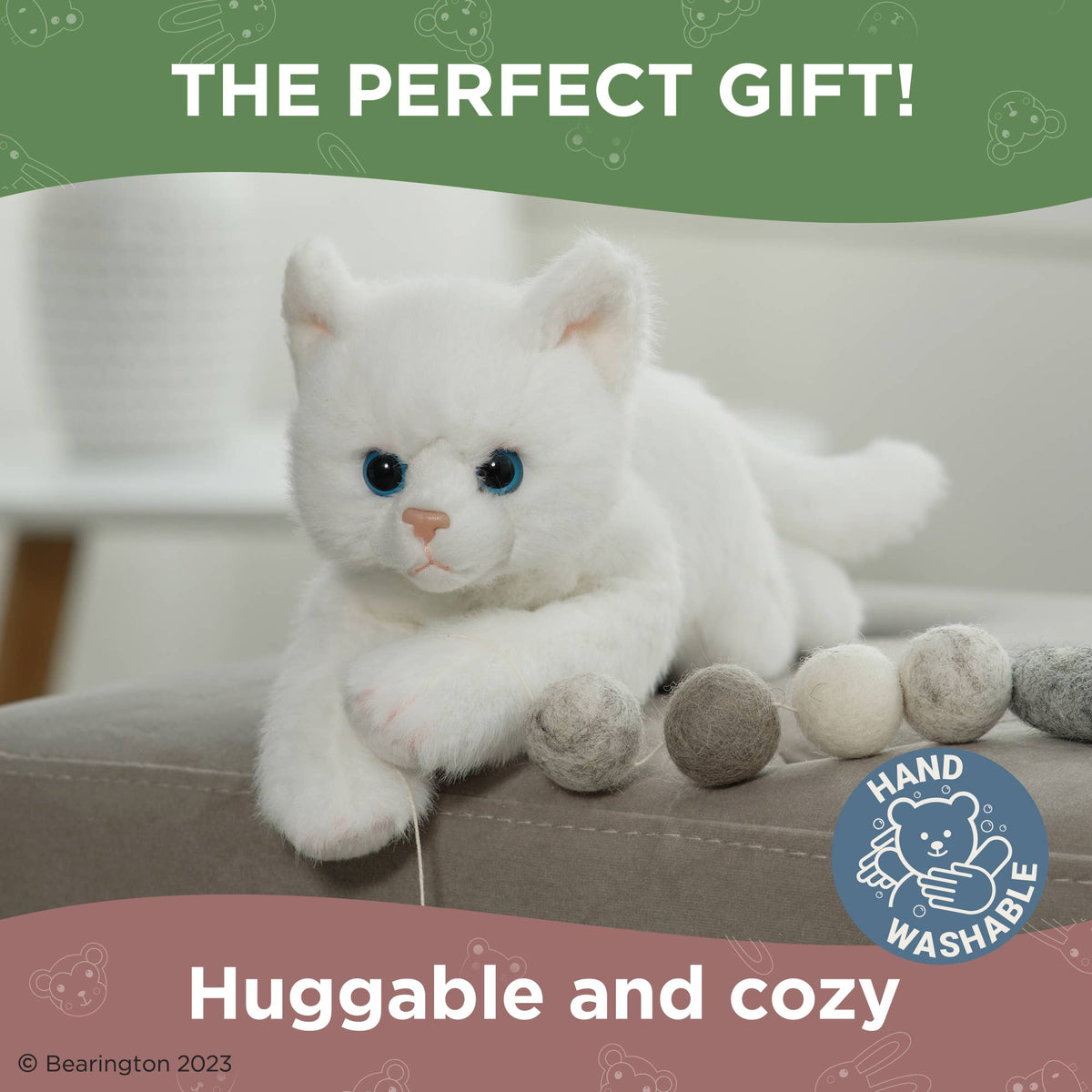 Lil&#39; Muffin the White Kitty Cat Plushie - Baby Dill
