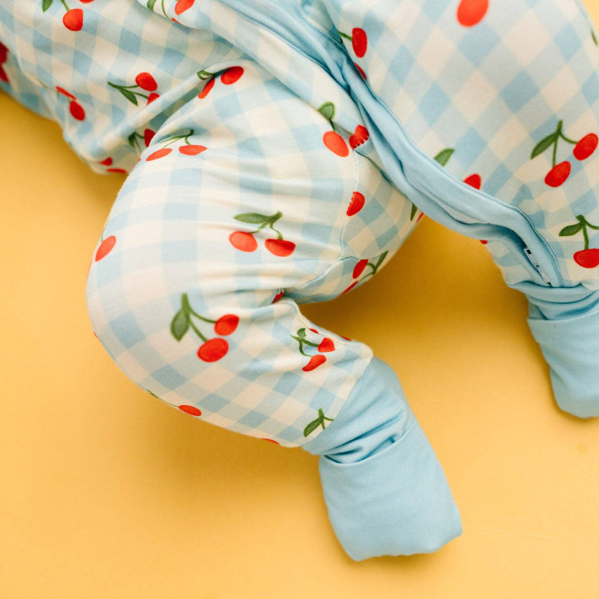 Cherry Picnic Double Zip Bamboo Sleeper - Baby Dill
