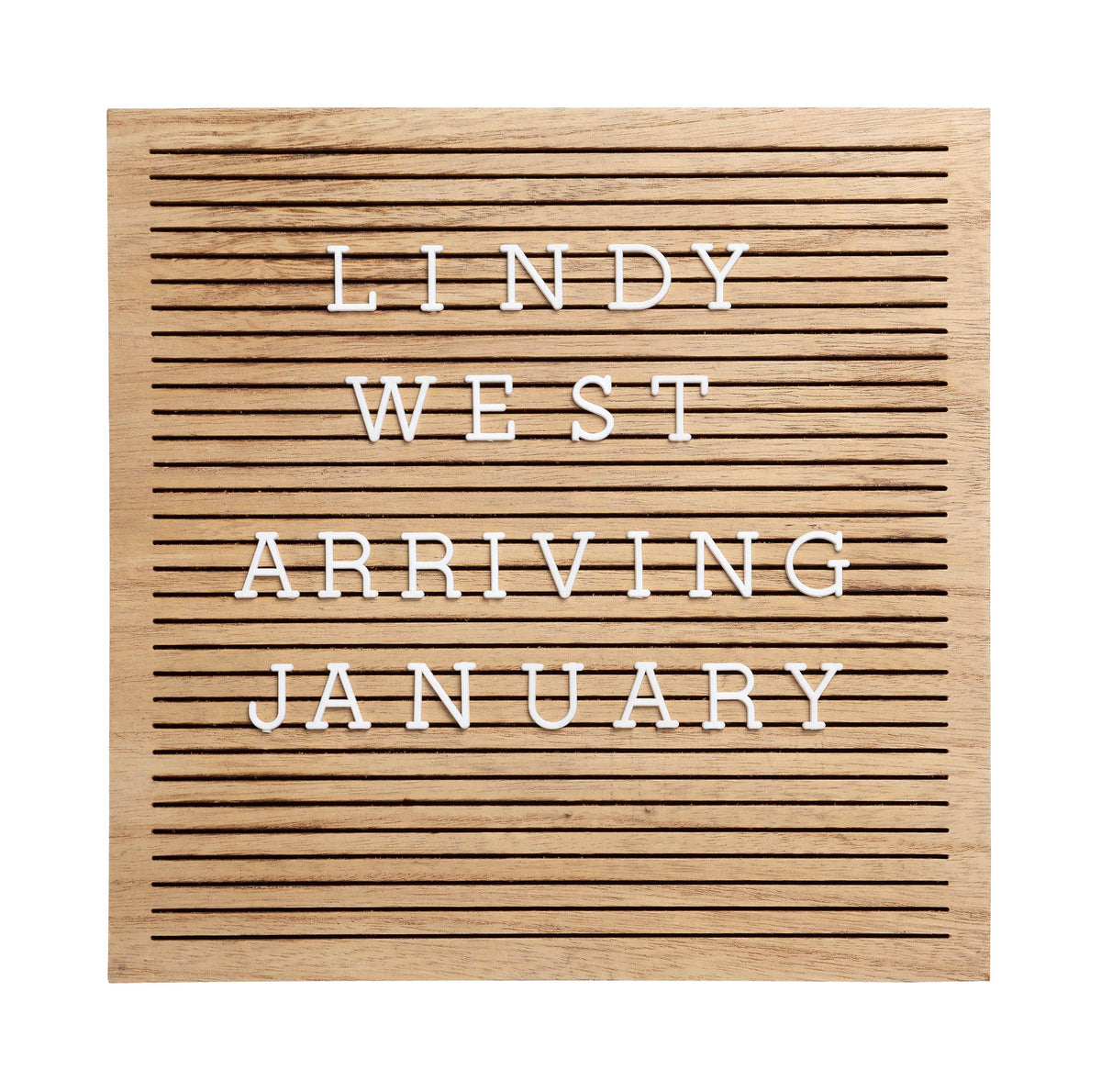 Pearhead - Natural Wood Letterboard - Baby Dill