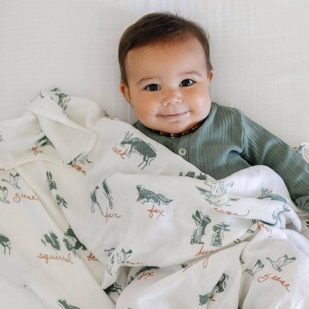 Bamboo Muslin Rayon Swaddle - Baby Dill