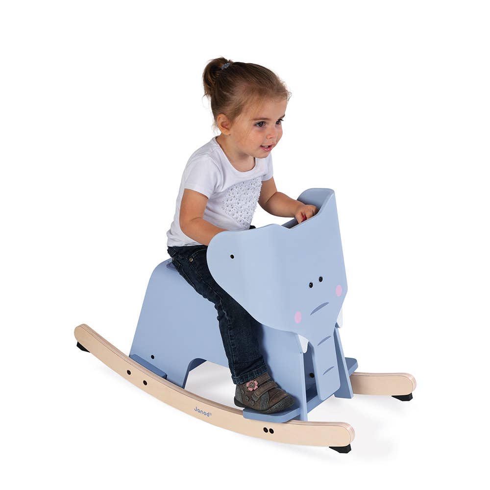 Janod - Rocking Elephant | With Removable Protection | 12 Months+ - Baby Dill