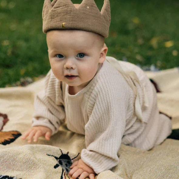 Child Birthday Crown -Taupe