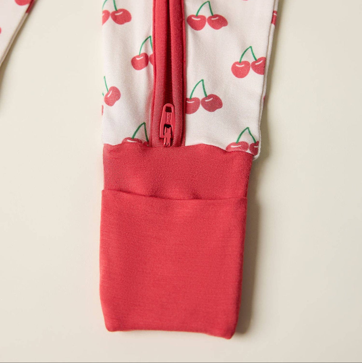 Bamboo Baby Pajama | Ivory Cherries