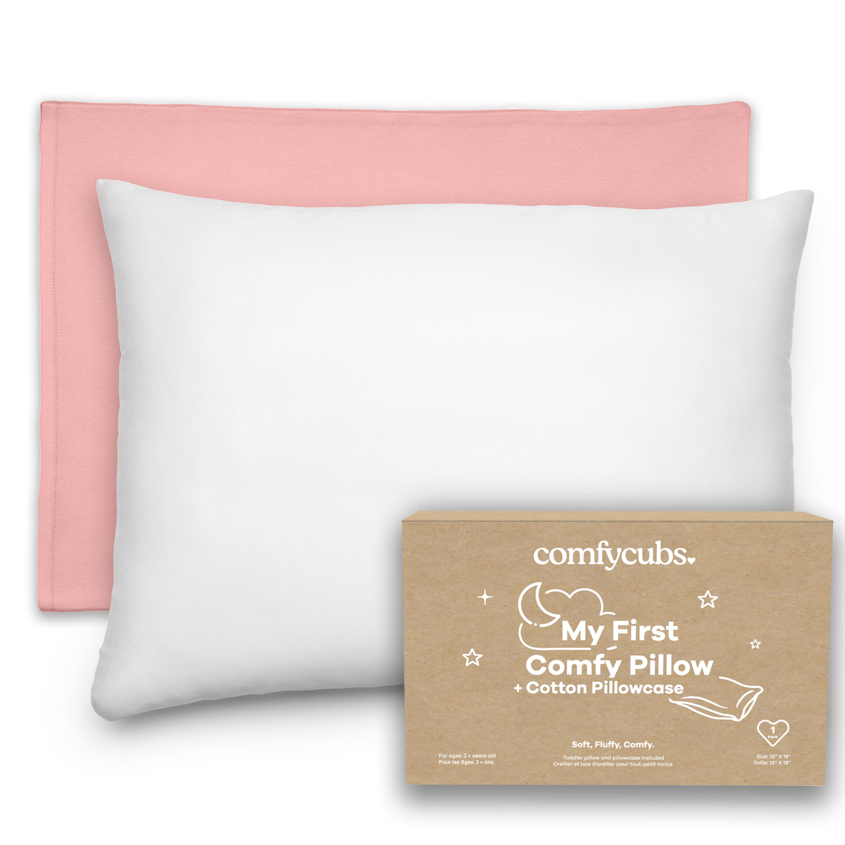 Toddler Pillow with Soft Cotton and Muslin Cotton Pillowcase