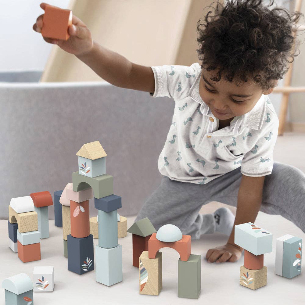 Wood Building Blocks (50 pieces) - Baby Dill