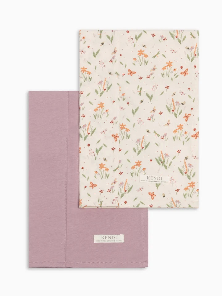2-Pack Organic Cotton Burp Cloth Set