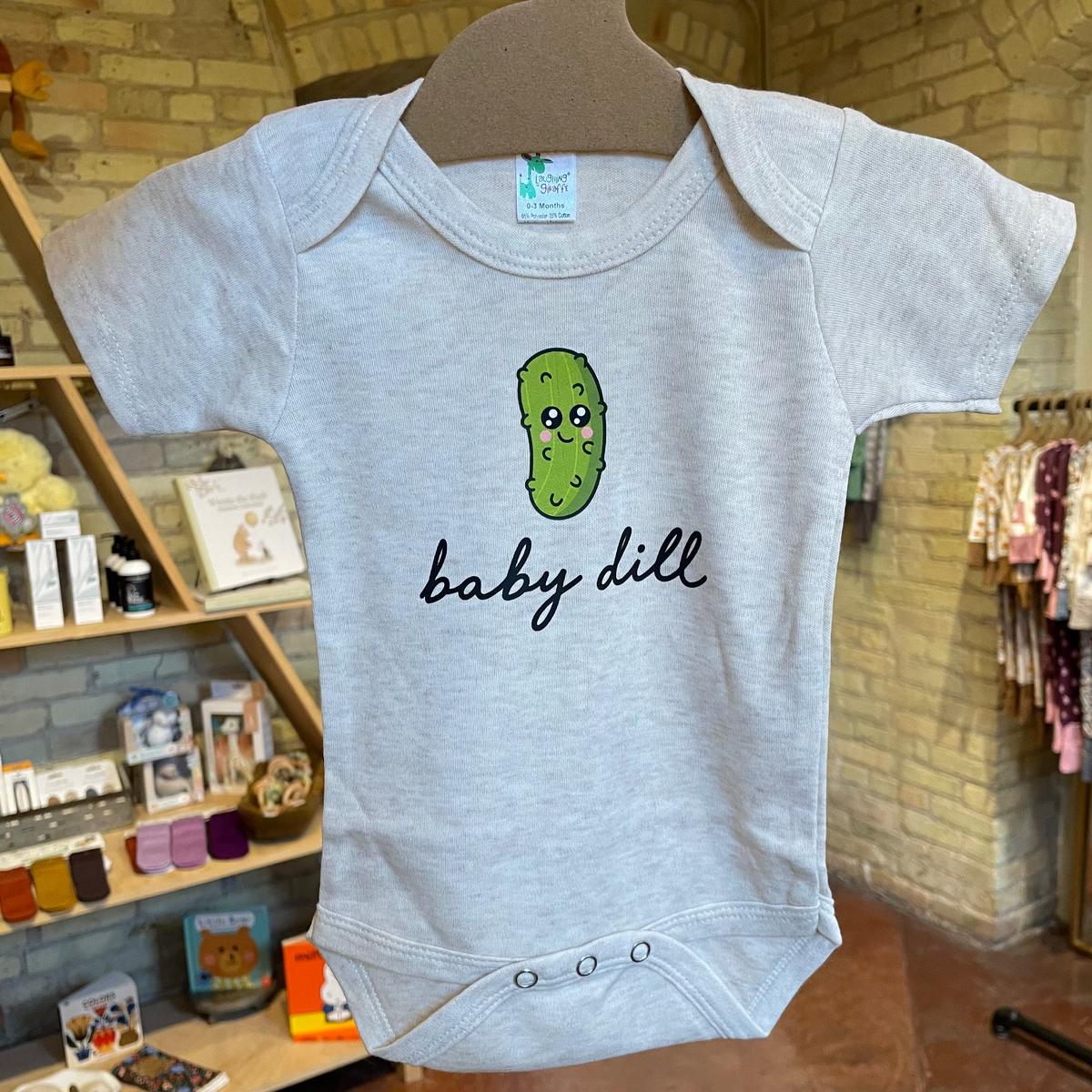 Baby Dill Cursive Onesie Bodysuit